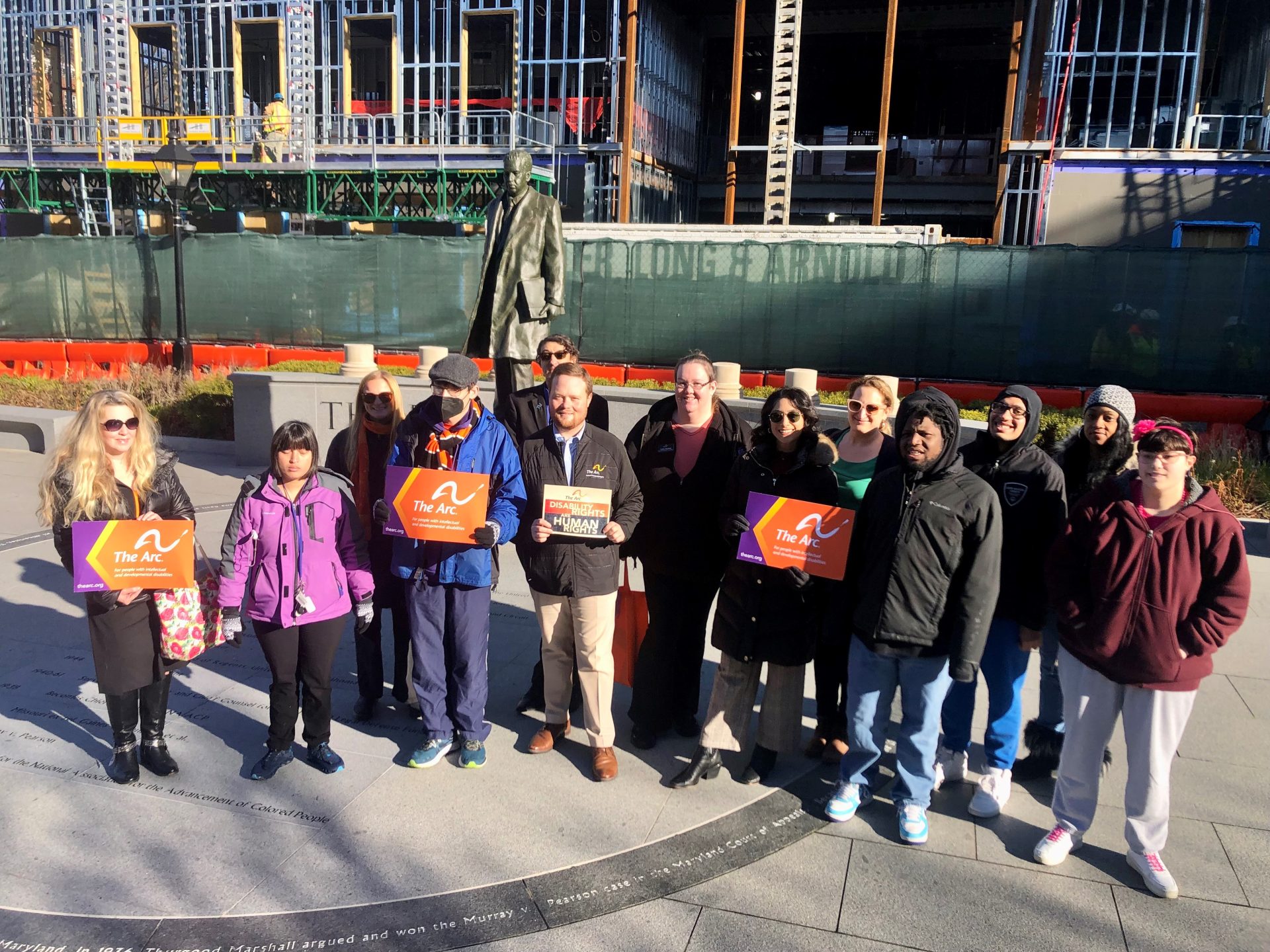 A group of people from the Arc attending Calendar Day