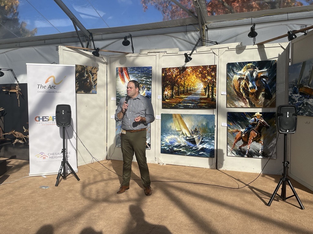 Jonathon Rondeau speaking at the 53rd Annual Waterfowl Festival